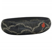 Lavabo da Appoggio Nero Ovale 59x40x15 cm Ceramica 155082