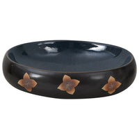 Lavabo da Appoggio Nero e Blu Ovale 59x40x15 cm Ceramica 155088