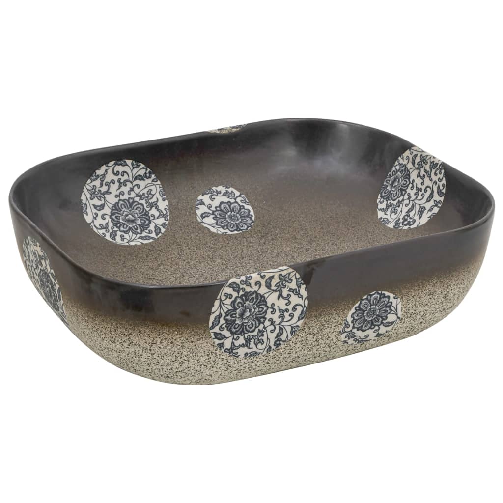 Lavabo Appoggio Multicolore Rettangolare 48x37,5x13,5 Ceramica