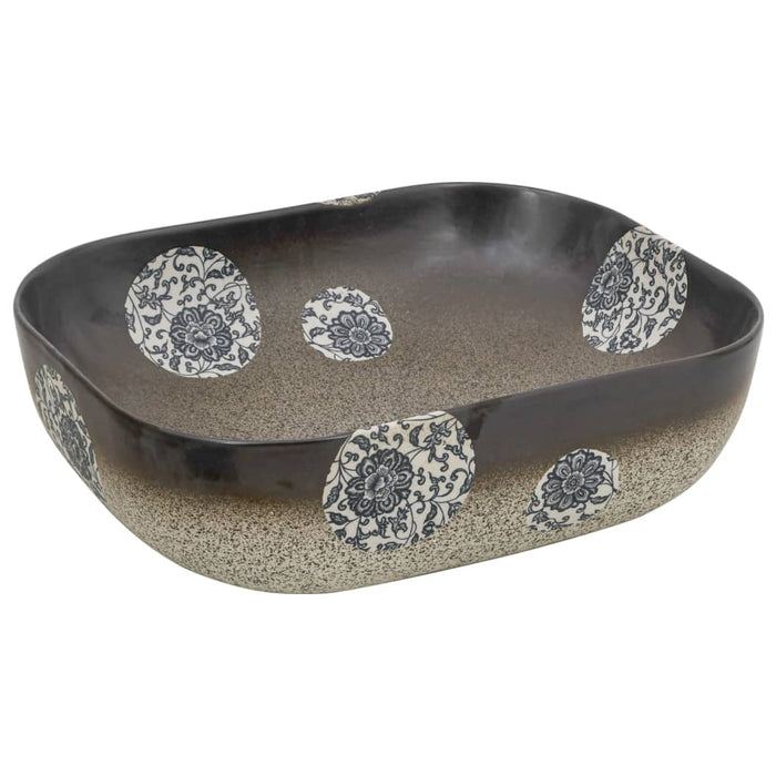 Lavabo Appoggio Multicolore Rettangolare 48x37,5x13,5 Ceramica