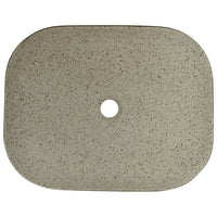 Lavabo Appoggio Grigio Nero Rettangolare 48x37,5x13,5 Ceramica 155098