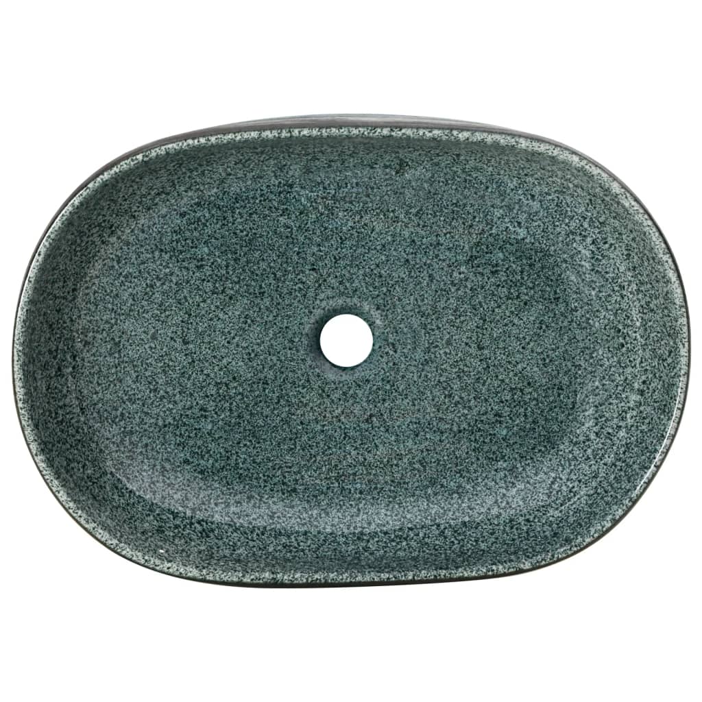 Lavabo da Appoggio Turchese Ovale 59x40x14 cm Ceramica 155101