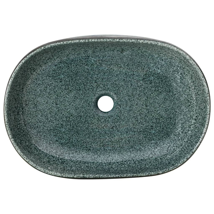 Lavabo da Appoggio Turchese Ovale 59x40x14 cm Ceramica 155101
