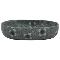 Lavabo da Appoggio-Lavandino-Lavello Blu Ovale 59x40x14 cm Ceramica