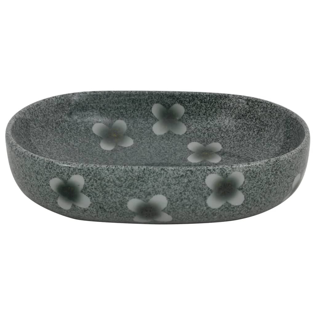 Lavabo da Appoggio Blu Ovale 59x40x14 cm Ceramica 155105