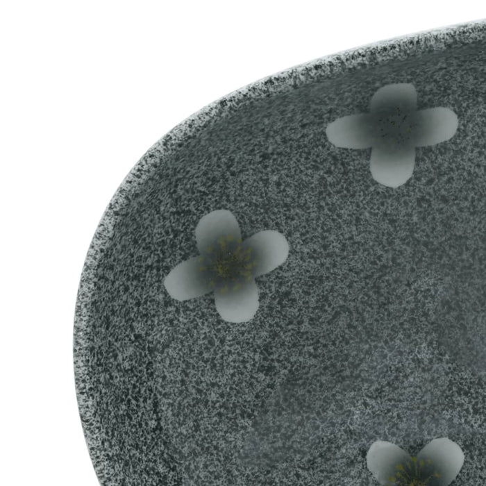 Lavabo da Appoggio Blu Ovale 59x40x14 cm Ceramica 155105