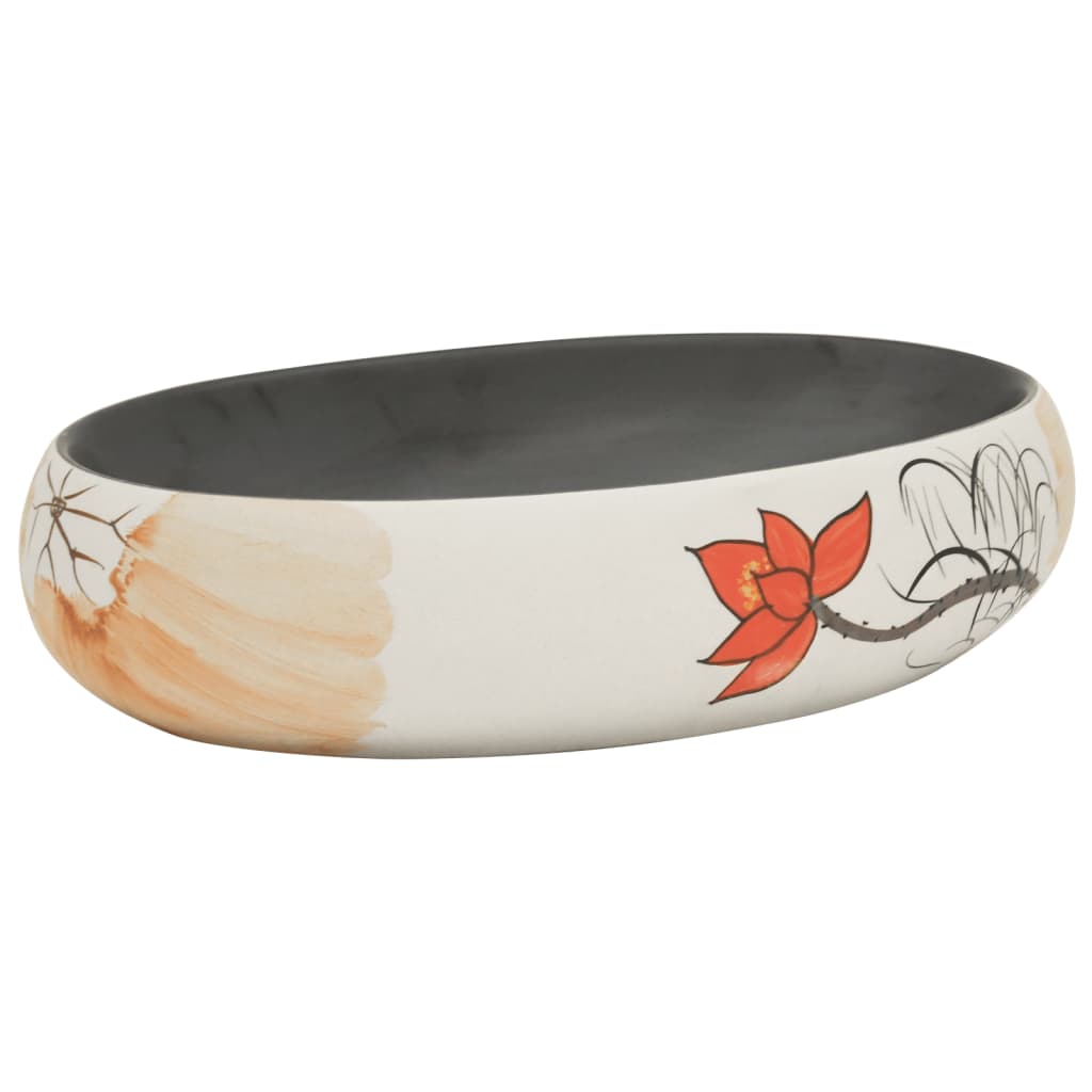 Lavabo da Appoggio Multicolore Ovale 59x40x15 cm Ceramicacod mxl 131498