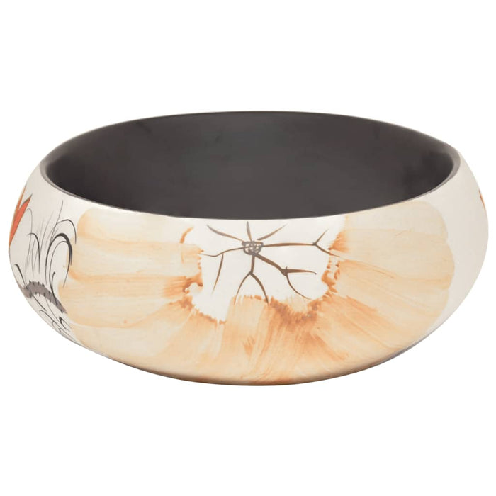 Lavabo da Appoggio-Lavandino-Lavello Multicolore Ovale 59x40x15 cm Ceramica 422758