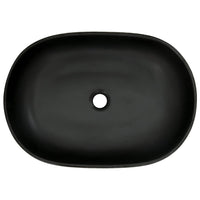 Lavabo da Appoggio Nero e Blu Ovale 59x40x14 cm Ceramica 155115
