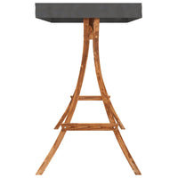 Letto a Dondolo con Tetto Massello di Abete Finitura in Teak 3200626