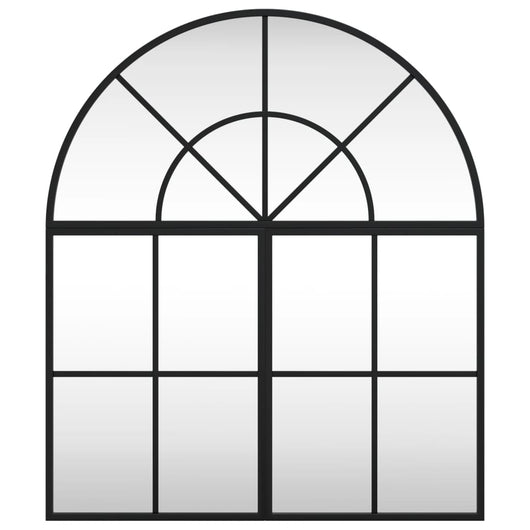 Specchio da Parete-Specchio a muro Nero 60x70 cm Arco in Ferro