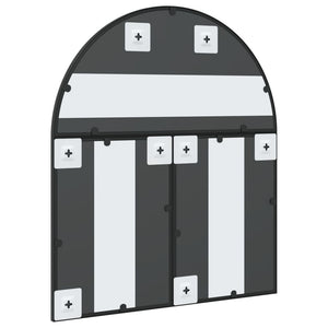 Specchio da Parete-Specchio a muro Nero 60x70 cm Arco in Ferro