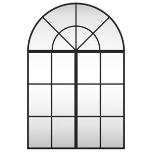 Specchio da Parete Nero 60x90 cm Arco in Ferro 3200605