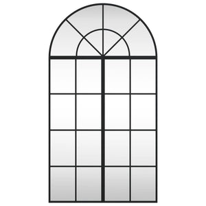 Specchio da Parete Nero 60x110 cm Arco in Ferro 3200606
