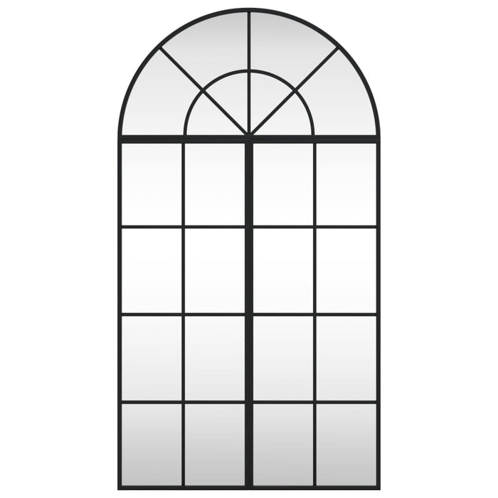 Specchio da Parete Nero 60x110 cm Arco in Ferro 3200606