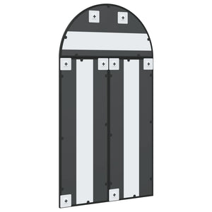 Specchio da Parete-Specchio a Muro-Specchio Decorativo Nero 60x110 cm Arco in Ferro