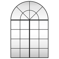 Specchio da Parete-Specchio a muro Nero 80x120 cm Arco in Ferro