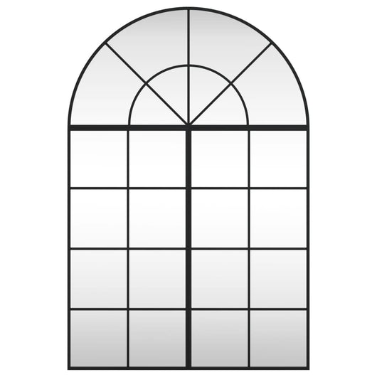 Specchio da Parete-Specchio a muro Nero 80x120 cm Arco in Ferro