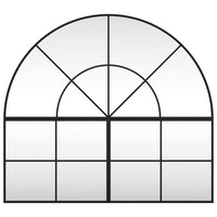 Specchio da Parete Nero 100x90 cm Arco in Ferro