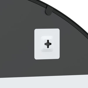 Specchio da Parete-Specchio a Muro-Specchio Decorativo Nero 100x90 cm Arco in Ferro