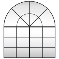 Specchio da Parete-Specchio a Muro-Specchio Decorativo Nero 100x110 cm Arco in Ferro