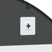 Specchio da Parete Nero 100x130 cm Arco in Ferro