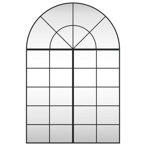 Specchio da Parete Nero 100x150 cm Arco in Ferro 3200614