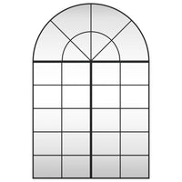 Specchio da Parete Nero 100x150 cm Arco in Ferro