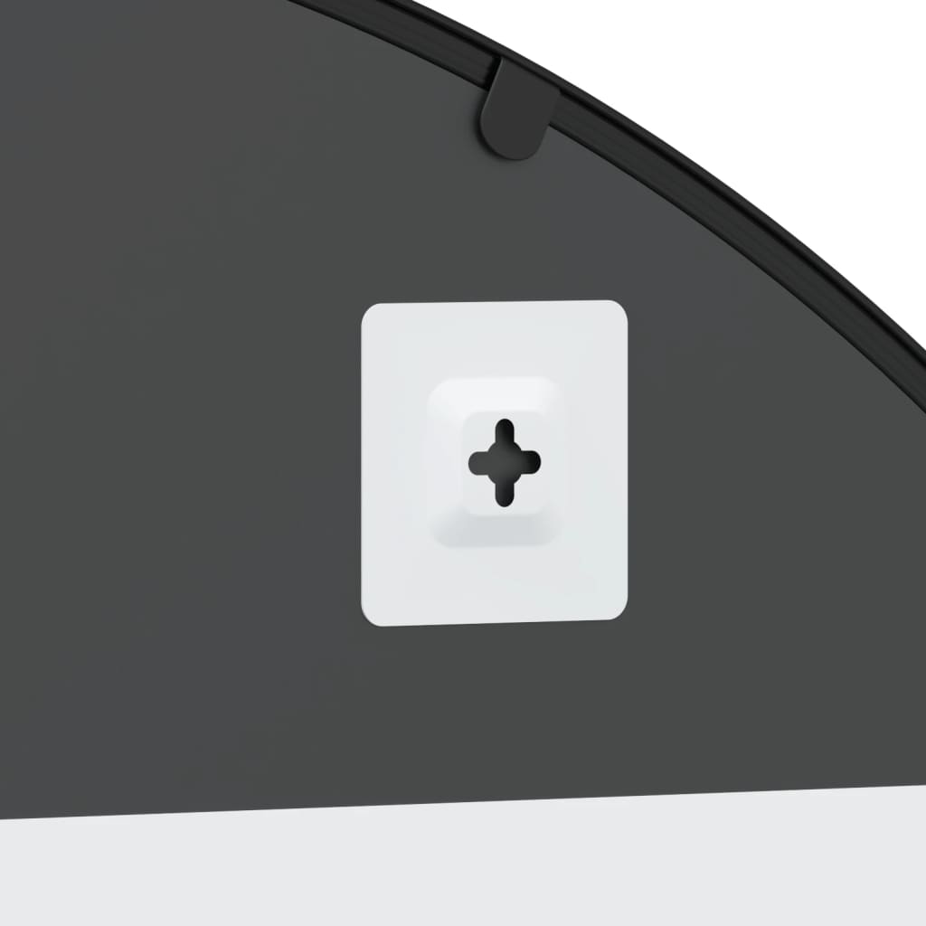 Specchio da Parete-Specchio a Muro-Specchio Decorativo Nero 100x150 cm Arco in Ferro