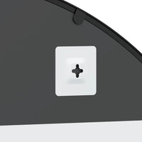 Specchio da Parete-Specchio a Muro-Specchio Decorativo Nero 100x150 cm Arco in Ferro