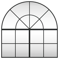 Specchio da Parete Nero 80x80 cm Arco in Ferro