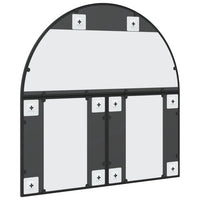 Specchio da Parete-Specchio a Muro-Specchio Decorativo Nero 80x80 cm Arco in Ferro