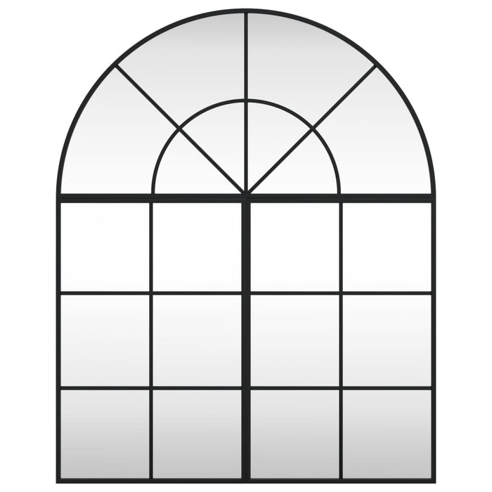 Specchio da Parete Nero 80x100 cm Arco in Ferro 3200632