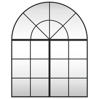 Specchio da Parete Nero 80x100 cm Arco in Ferro