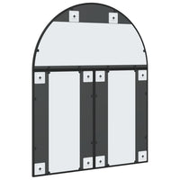 Specchio da Parete-Specchio a Muro-Specchio Decorativo Nero 80x100 cm Arco in Ferro