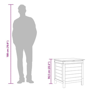 Contenitore Giardino Marrone 50x49x56,5 cm Legno Massello Abete 364751