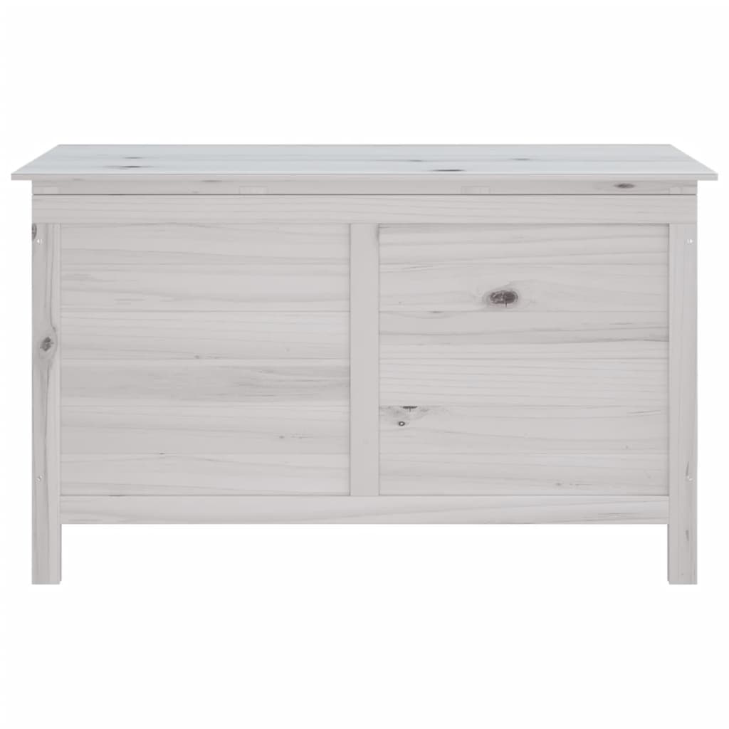 Contenitore Giardino Bianco 99x49,5x58,5cm Legno Massello Abete