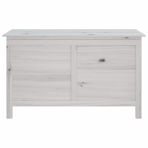 Contenitore Giardino Bianco 99x49,5x58,5cm Legno Massello Abete