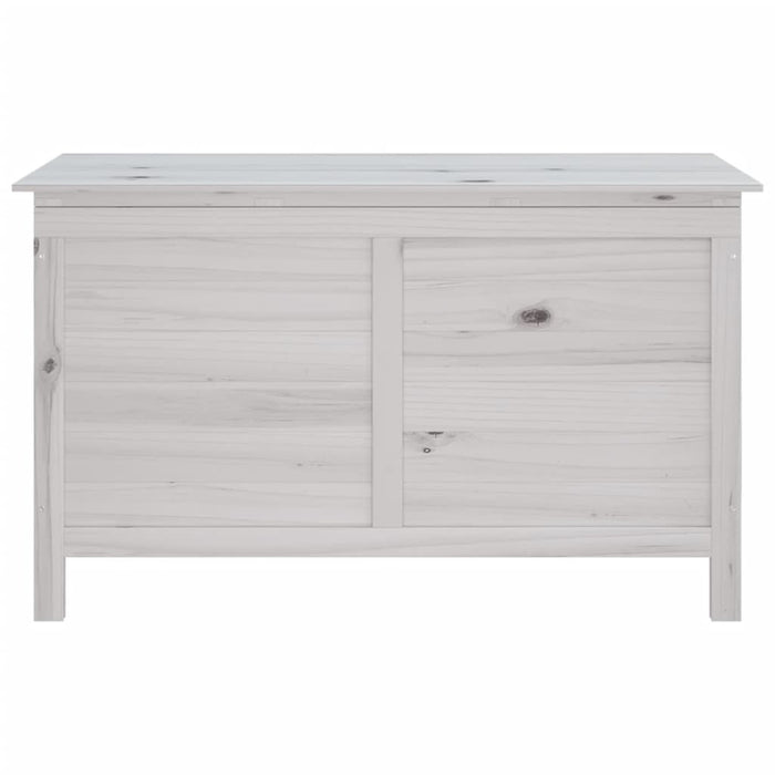 Contenitore Giardino Bianco 99x49,5x58,5cm Legno Massello Abete