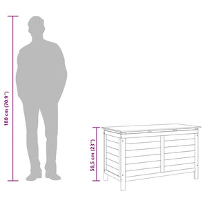 Contenitore Giardino Bianco 99x49,5x58,5cm Legno Massello Abete 364753