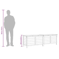 Contenitore da Giardino Bianco 198,5x50x56,5 cm Massello Abete 364761