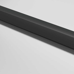 Porta Interni Sottile Nera 83x201,5cm Vetro Temperato Alluminio