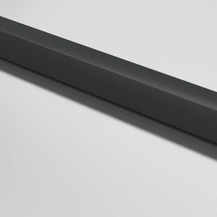 Porta Interni Sottile Nera 83x201,5cm Vetro Temperato Alluminio