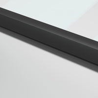 Porta Interni Sottile Nera 93x201,5cm Vetro Temperato Alluminio 155120