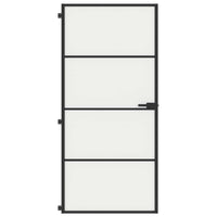 Porta Interni Sottile Nera 93x201,5cm Vetro Temperato Alluminiocod mxl 107738