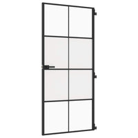 Porta Interni Sottile Nera 93x201,5cm Vetro Temperato Alluminiocod mxl 107740