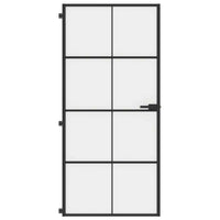 Porta Interni Sottile Nera 93x201,5cm Vetro Temperato Alluminiocod mxl 83801