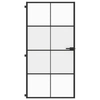 Porta Interni Sottile Nera 102,5x201,5Vetro Temperato Alluminiocod mxl 131720
