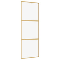 Porta Scorrevole Dorata 76x205 Vetro Trasparente ESG Alluminiocod mxl 83752