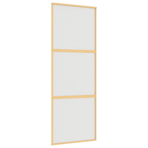 Porta Scorrevole Dorata 76x205 Vetro Smerigliato ESG Alluminio 155151